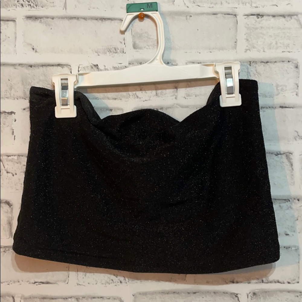 wild fable black sparkly tube top
